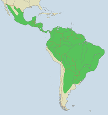 Map of where jagaurs live